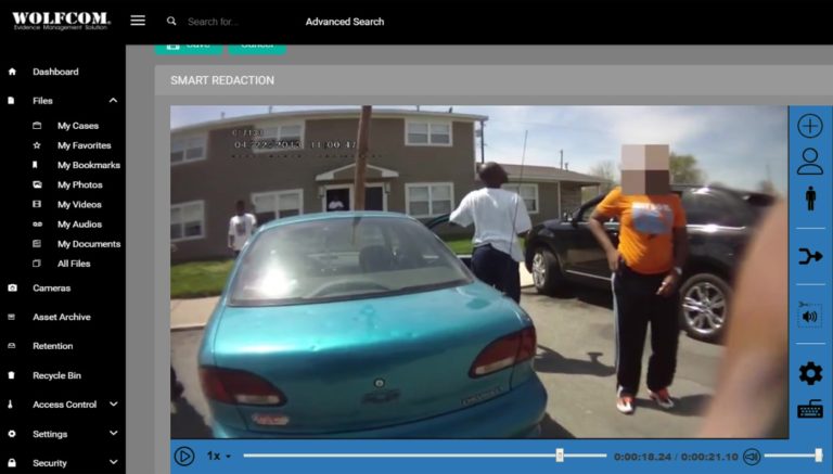 Video redaction feature is built in the wolfcom evidence management system
