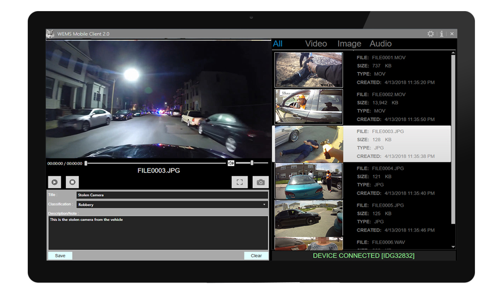 police body camera mobile app software