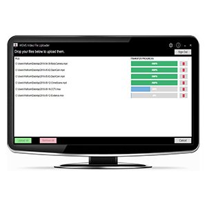 WOLFCOM video uploader for evidence management software