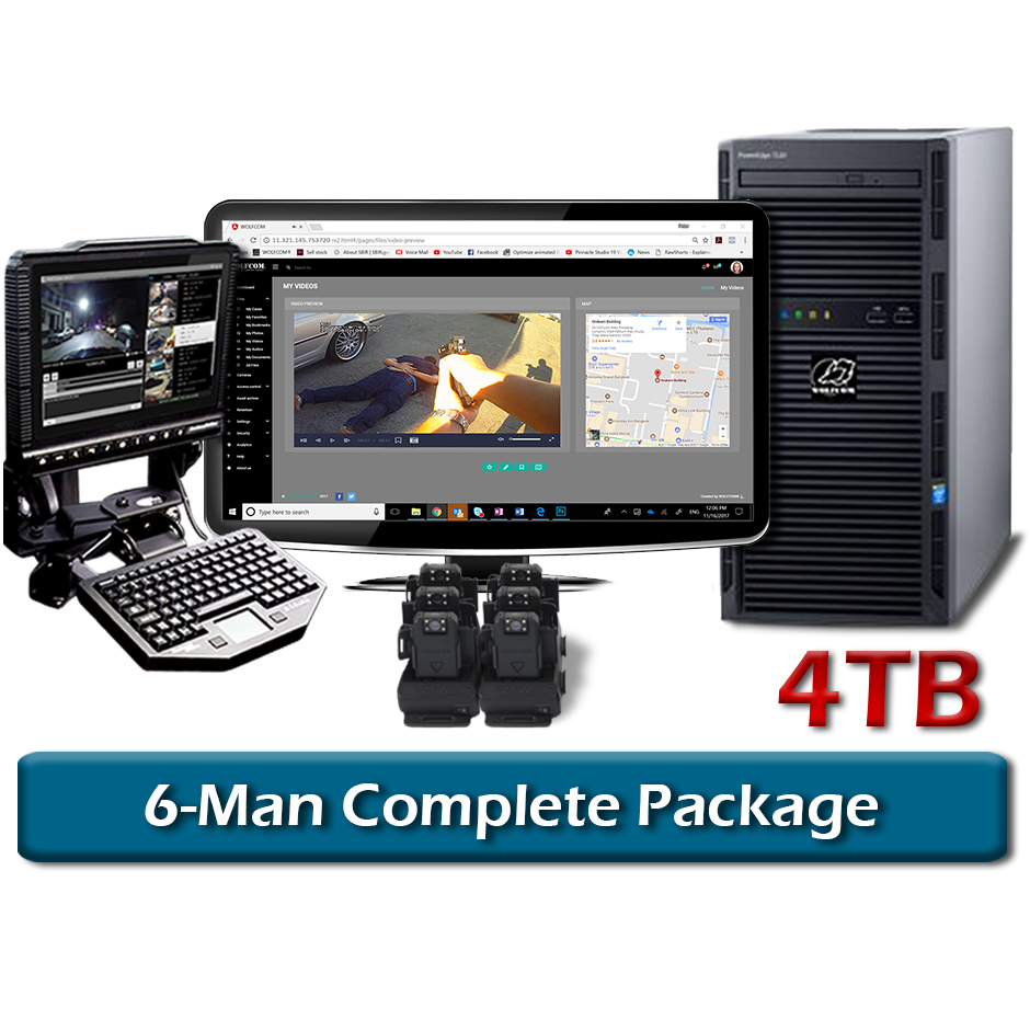 complete 6-man vision body camera package