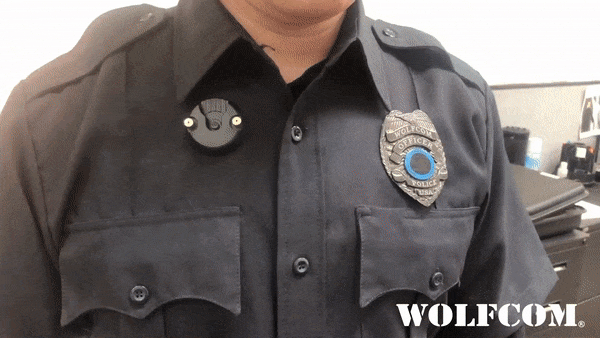 wolfcom halo police body camera offers a pin lock clip that's easy to mount