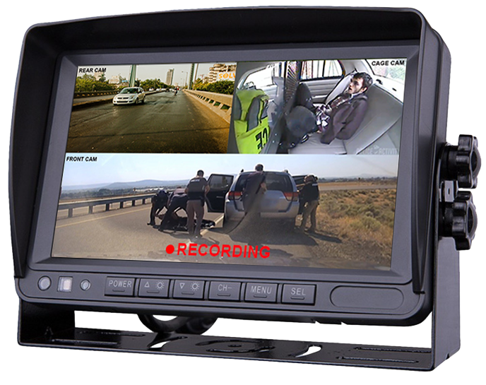 7-inch LCD monitor for in-car camera system.